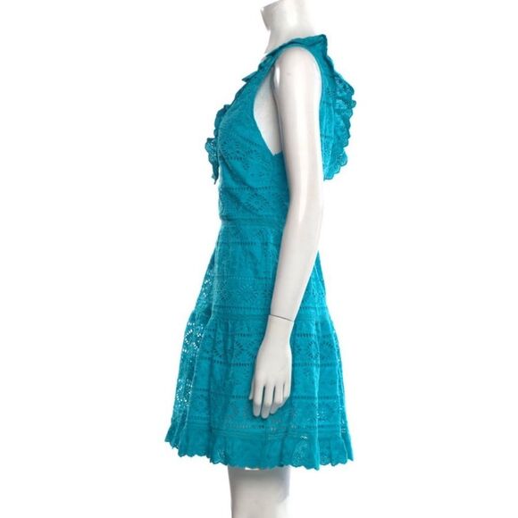 alice and olivia blue lace dress ELWYN MINI DRESS